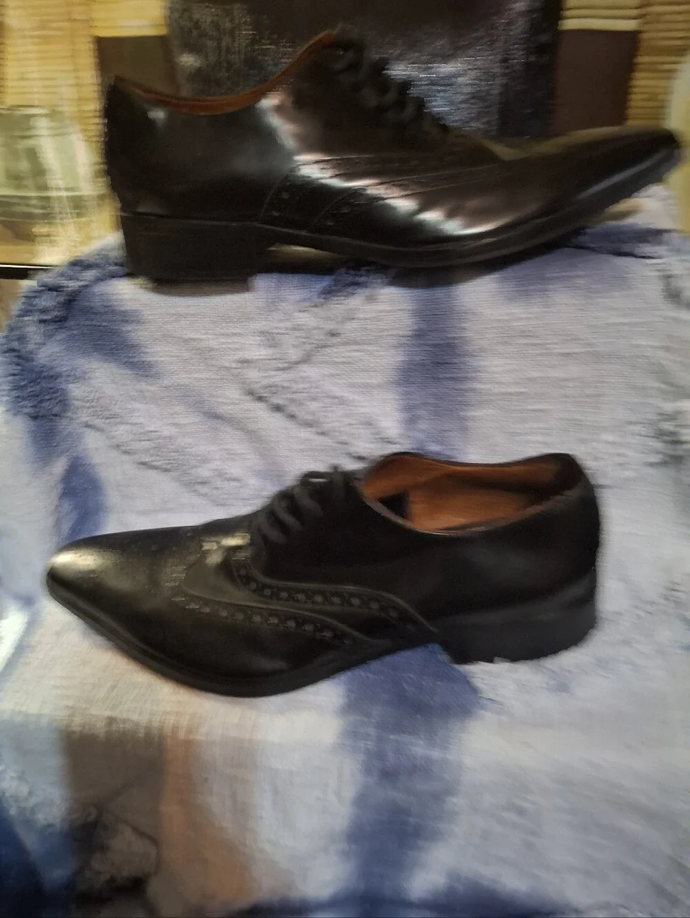 Gxus Black Wingtip Oxford Dress Shoes